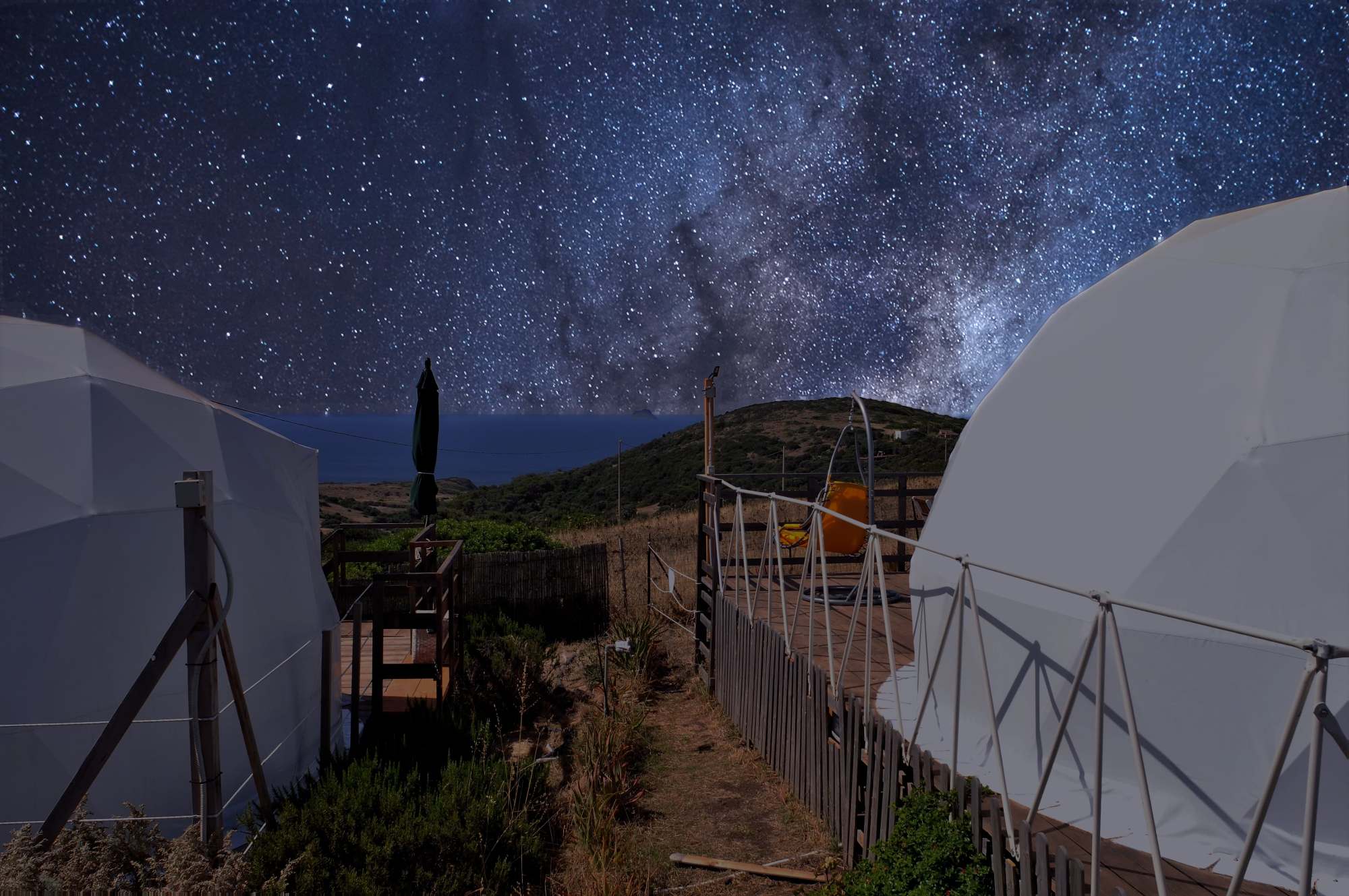 Erbe Matte cielo stellato sulle cupole